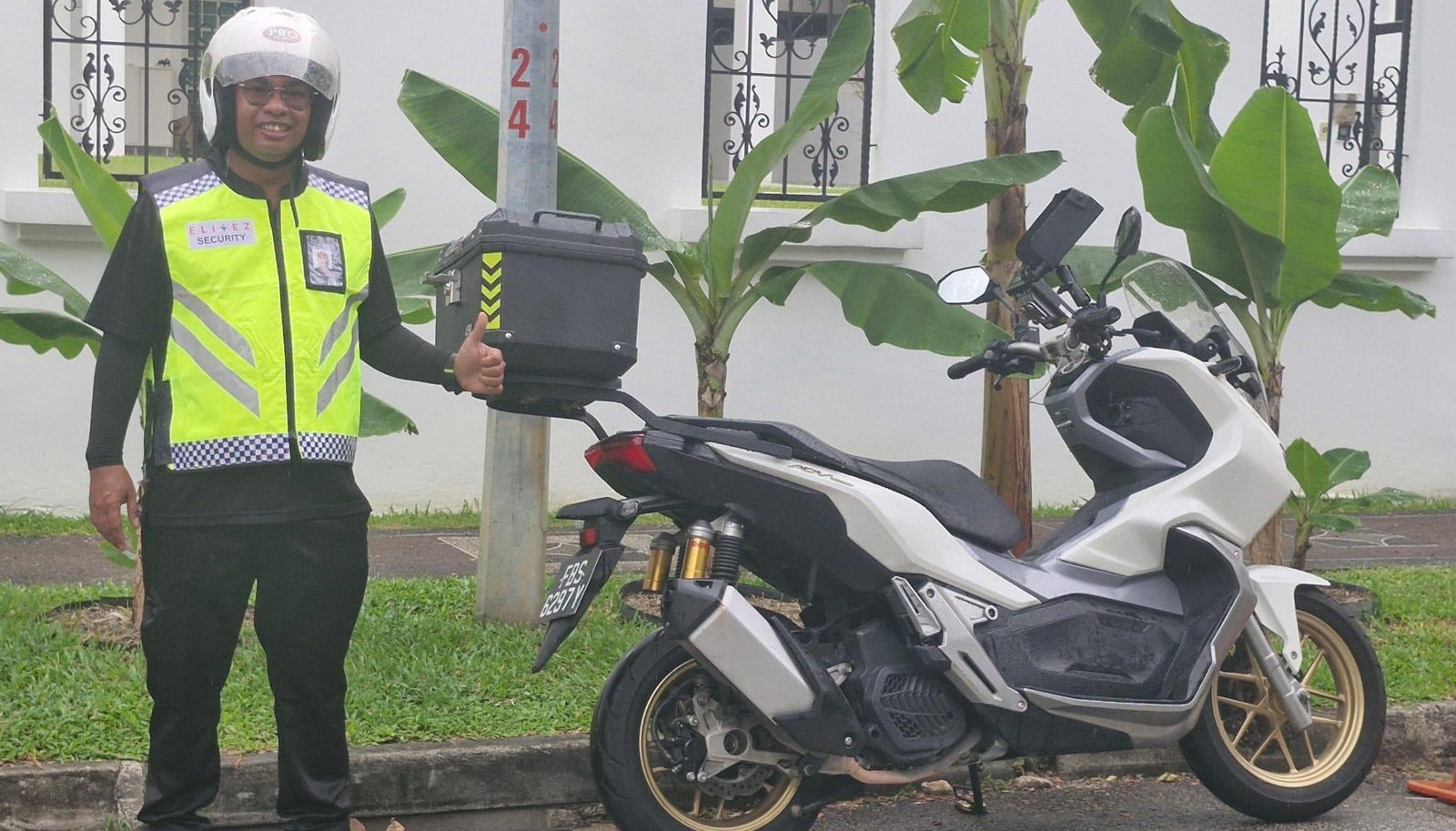 Security monitoring loading bay with AI CCTV cameras at industrial building